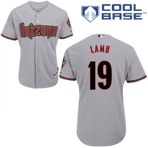 Jake Lamb #19 MLB Jersey-Arizona Diamondbacks Men's Authentic Road Gray Cool Base Baseball Jersey